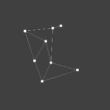 Video of Jansen linkage wireframe with physics